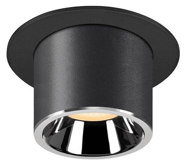 LA 1006995 NUMINOS® PROJECTOR M stropní zápustné svítidlo, 3000 K, 20°, válcové, černé/chrom - BIG WHITE (SLV)