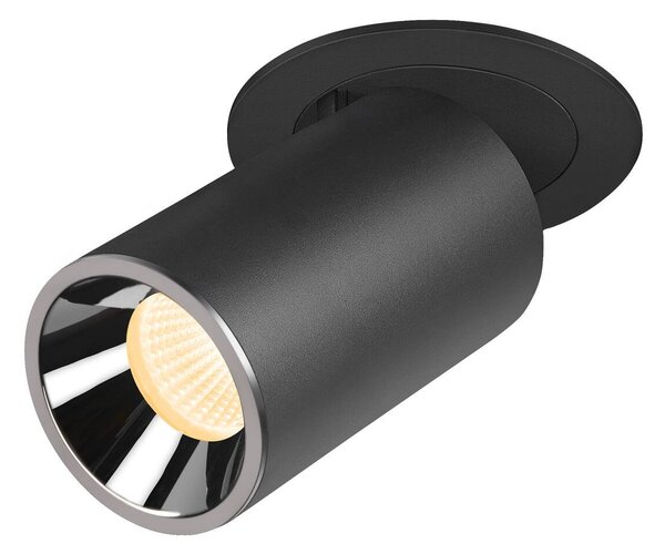 LA 1006995 NUMINOS® PROJECTOR M stropní zápustné svítidlo, 3000 K, 20°, válcové, černé/chrom - BIG WHITE (SLV)