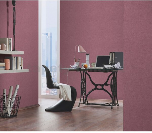 Vliesové tapety na zeď Gentle 10430-06, rozměr 10,05 m x 0,53 m, jemná struktura světle bordová, Erismann
