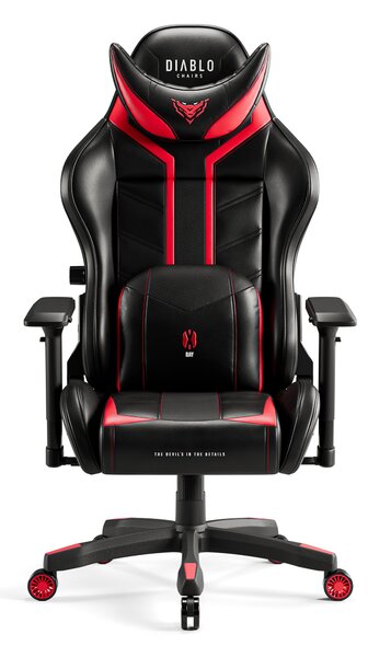 Herní židle z ekokůže King Size, černý-červený: Diablo X-Ray 2.0