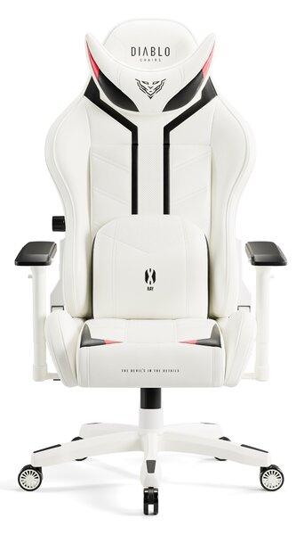 Herní židle z ekokůže King Size, bílo-černá: Diablo X-Ray 2.0