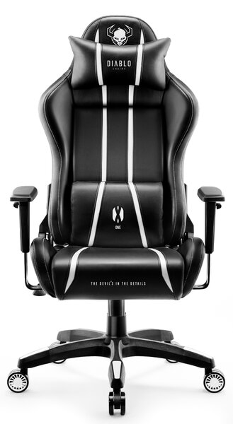 Herní křeslo z eko kůže King Size, černý-bílý: Diablo X-One 2.0