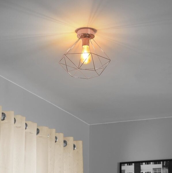 Eglo 79256 - Stropní svítidlo BYRON 1xE27/60W/230V měděná
