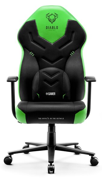 Herní židle Diablo X-Gamer 2.0 Normal Size: černo-zelená Diablochairs