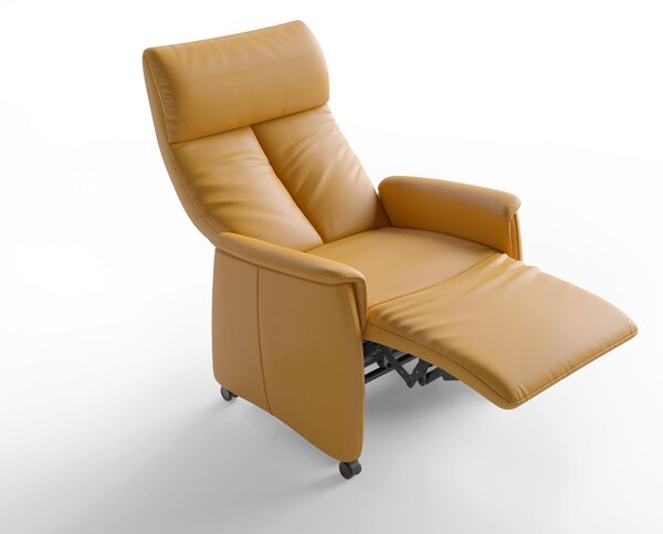 RELAXAČNÍ KŘESLO, kůže, curry žlutá Sit & More - Online Only křesla & taburety, Online Only