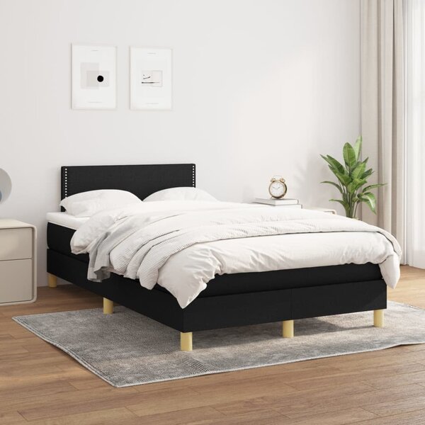 Box spring postel s matrací černá 120x190 cm textil 3269767