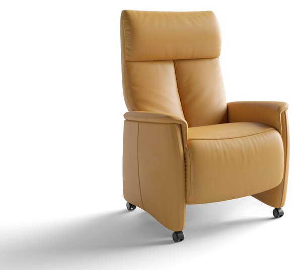 RELAXAČNÍ KŘESLO, kůže, curry žlutá Sit & More - Online Only křesla & taburety, Online Only