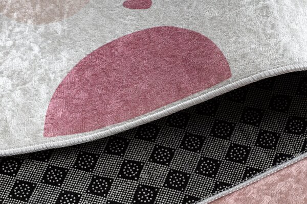 Dětský koberec protiskluzový BAMBINO 61480 krémový / růžový