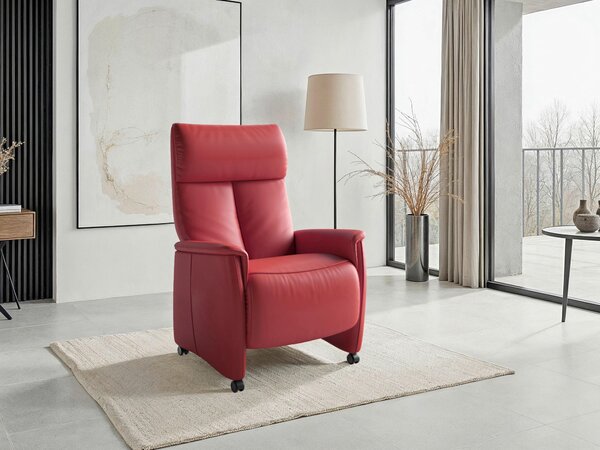 RELAXAČNÍ KŘESLO, kůže, červená Sit & More - Online Only křesla & taburety, Online Only