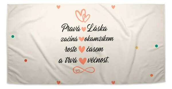 Sablio Ručník Pravá láska - 30x50 cm