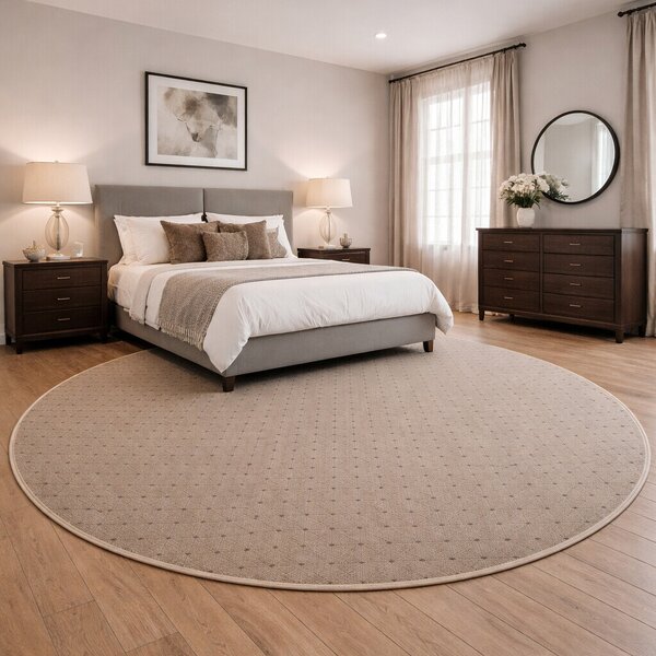 Condor Carpets, Kusový koberec Udinese béžový new kruh, 80x80 (průměr) kruh, béžová, chodba / předsíň