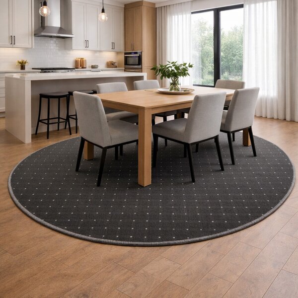 Condor Carpets, Kusový koberec Udinese hnědý kruh, 100x100 (průměr) kruh, hnědá, chodba / předsíň