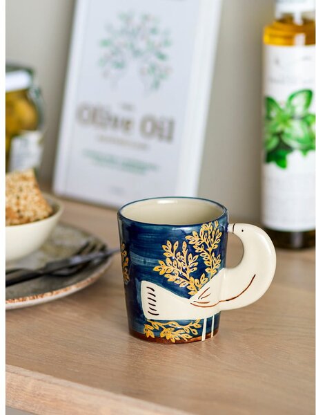 Modrý hrnek z kameniny 260 ml Hezha – Bloomingville
