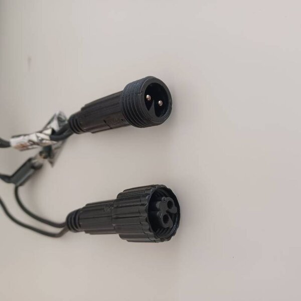 DECOLED Eco Fix LED světelný řetěz venkovní, 20 m, teple bílá, 120 diod, černý kabel, IP67, 36V