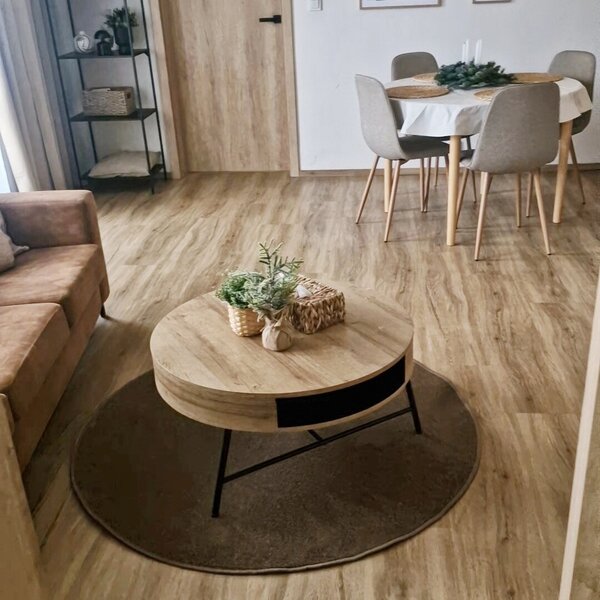 Hanse Home, Kusový koberec Fancy 103008 Braun - hnědý kruh, 133x133 (průměr) kruh, hnědá, ložnice