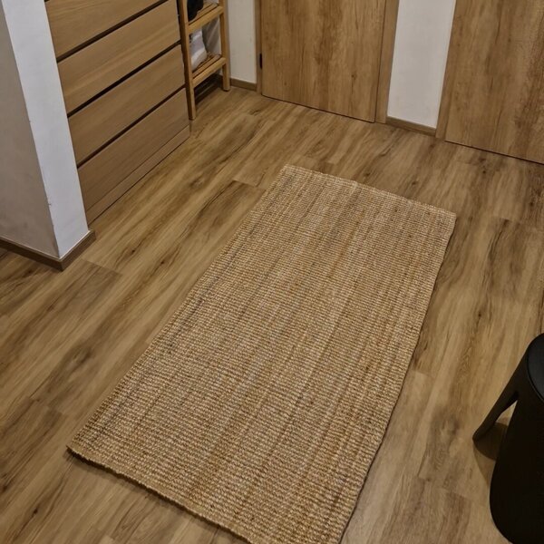 Hanse Home, Kusový koberec Bouclé Jute 105974 Natural Golden, 120x170, béžová, chodba / předsíň