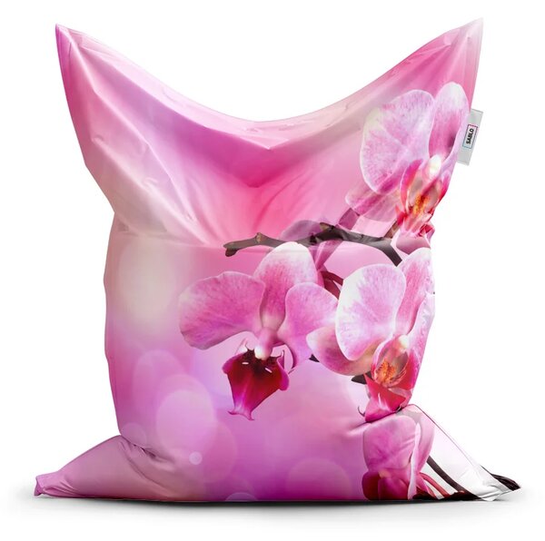 Sablio Sedací vak Classic Květy orchideje - 150x100 cm