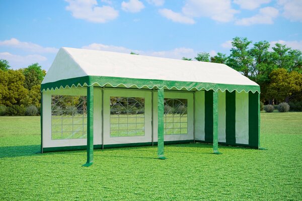 Párty stan 3x6 m STANDARD - ohnivzdorný barva Zeleno-bílá
