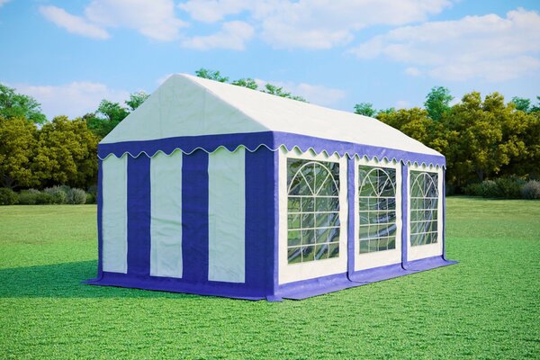 Párty stan 3x6 m STANDARD - ohnivzdorný barva Modro-bílá