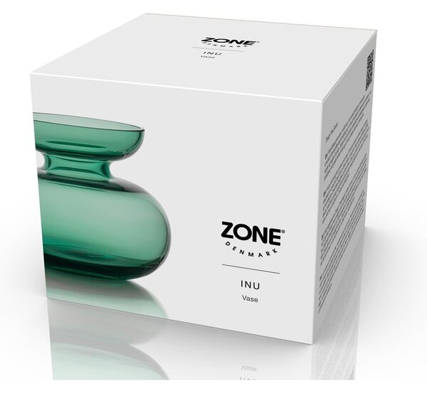 Zelená skleněná ručně vyrobená váza (výška 9 cm) Inu – Zone