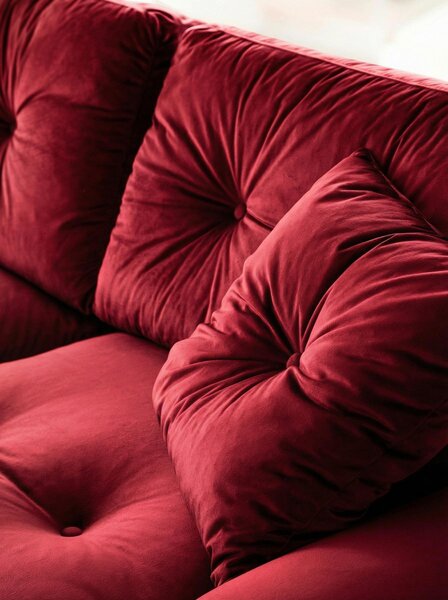 ROHOVÁ SEDAČKA, textil, tmavě červená MID.YOU - Online Only sedačky, Online Only