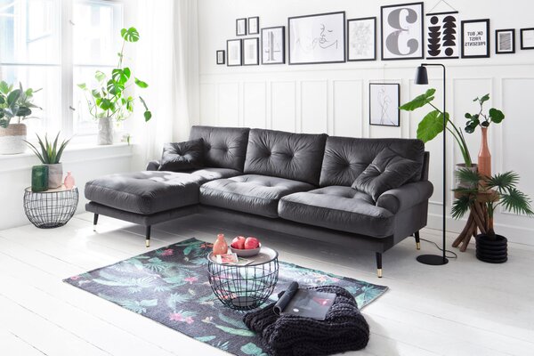 ROHOVÁ SEDAČKA, textil, antracitová MID.YOU - Online Only sedačky, Online Only