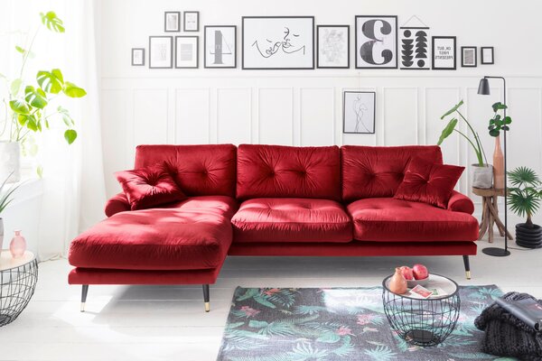 ROHOVÁ SEDAČKA, textil, tmavě červená MID.YOU - Online Only sedačky, Online Only