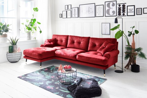 ROHOVÁ SEDAČKA, textil, tmavě červená MID.YOU - Online Only sedačky, Online Only