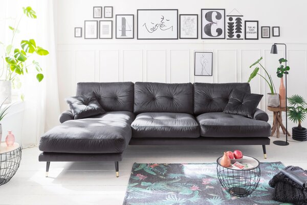 ROHOVÁ SEDAČKA, textil, antracitová MID.YOU - Online Only sedačky, Online Only
