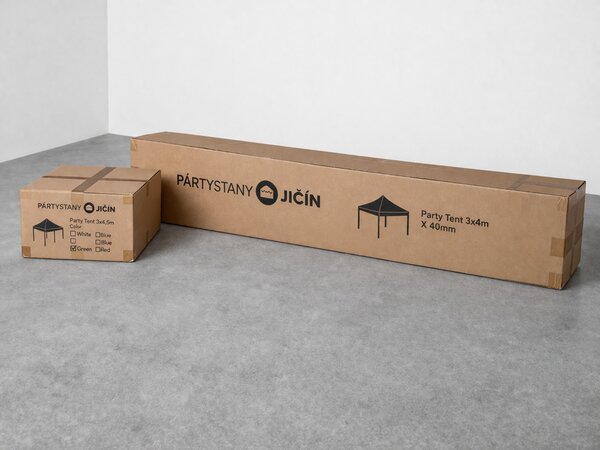 Nůžkový párty stan 3x4,5 m OCEL Standard – 4 plné bočnice barva Bílá