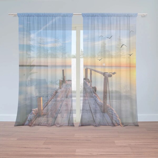 Sablio Záclony Molo a racci: 2ks 150x250cm