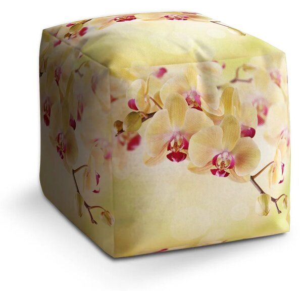 Sablio Taburet Cube Orchidej 2 - 40x40x40 cm