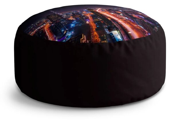 Sablio Taburet Circle Rozsvícené město: 38x48 cm
