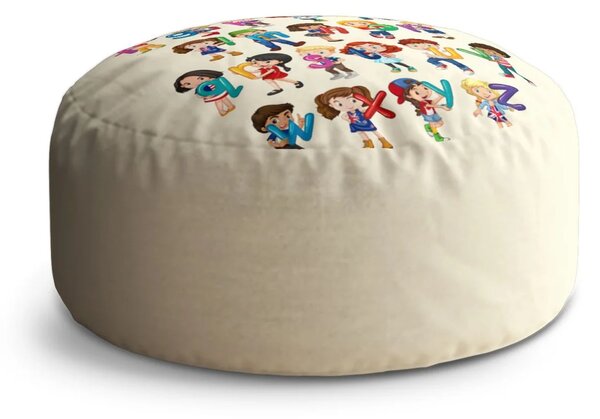 Sablio Taburet Circle Abeceda: 38x48 cm