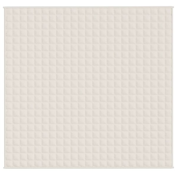 Zátěžová deka světle krémová 220 x 240 cm 15 kg textil
