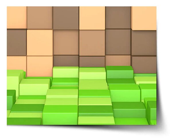 Sablio Plakát Blocks 3D - 60x40 cm