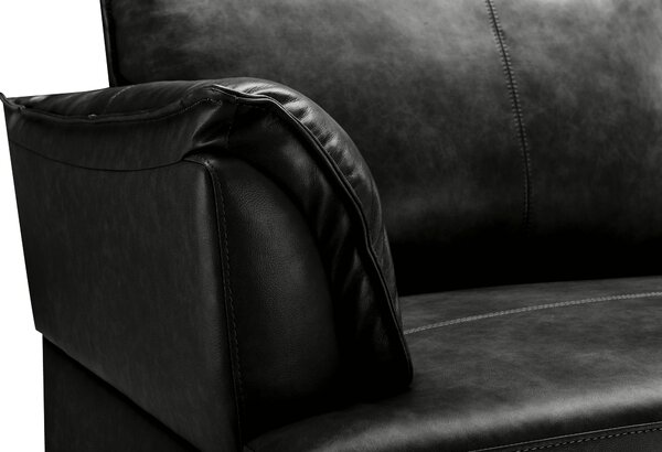 DVOUMÍSTNÁ POHOVKA, černá, pravá kůže MID.YOU - Pohovky, Online Only