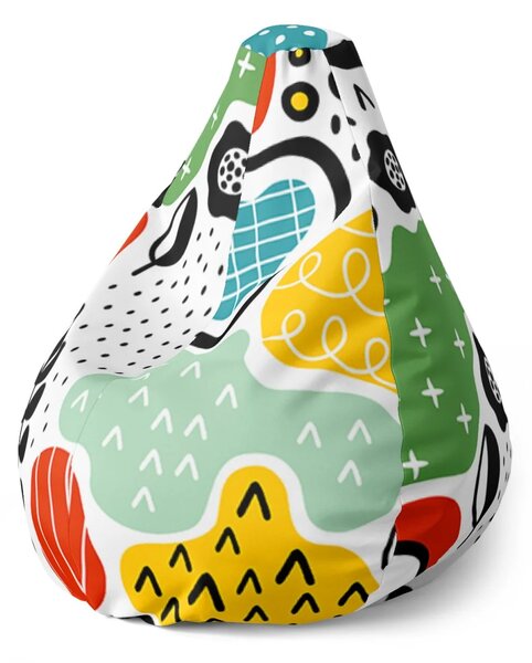 Sablio Sedací vak Pear Dětské malování - 70 x 95 x 15 cm