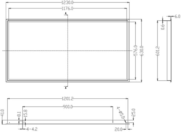 IMPR 930688 Deko-Light vestavný rám pro 600x1200mm Panel
