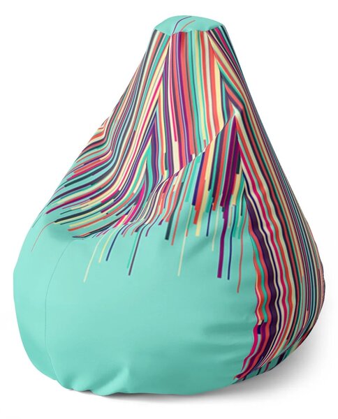 Sablio Sedací vak Pear Stékající barva - 70 x 95 x 15 cm