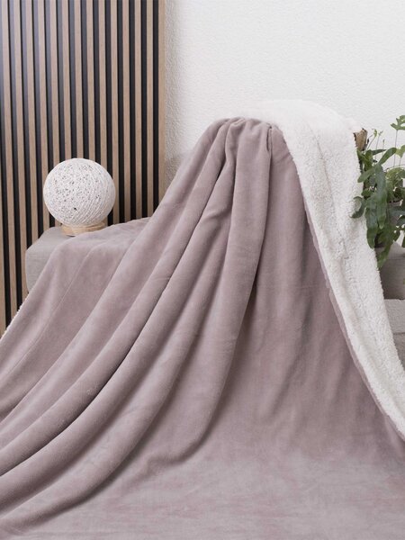 MK Lůžkoviny Beránková deka mikroplyš 220 × 200 cm – Laura cappuccino