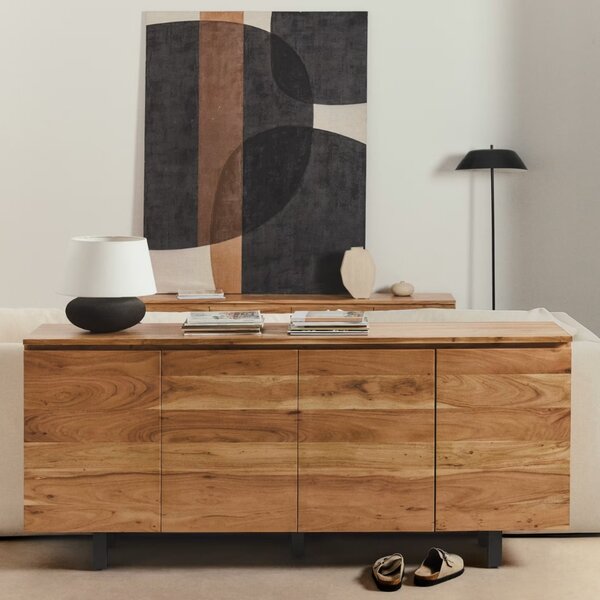Kave Home Dřevěná komoda Uxue 200 x 40 cm