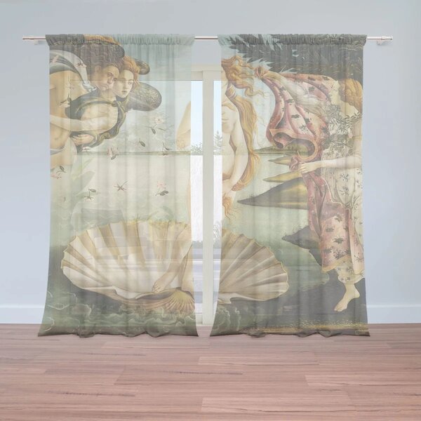 Sablio Záclony Zrození Venuše - Sandro Botticelli: 2ks 150x250cm