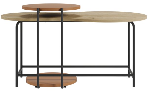 Marckeric Červený set dvou lakovaných konferenčních stolků Rosie 102x58 / 40 cm