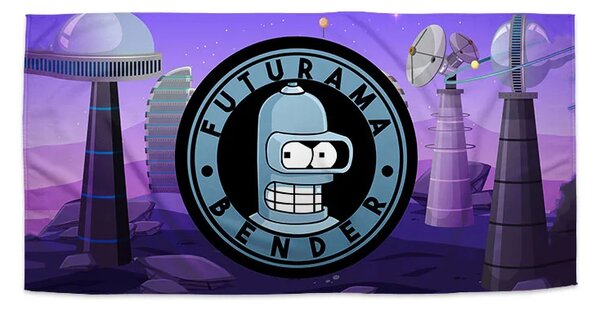 Sablio Ručník Futurama Bender Planeta s vysílači - 30x50 cm
