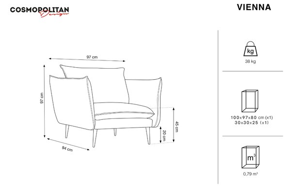 -25 % Dny MOMENTI– Cosmopolitan Design Béžové bouclé křeslo Vienna