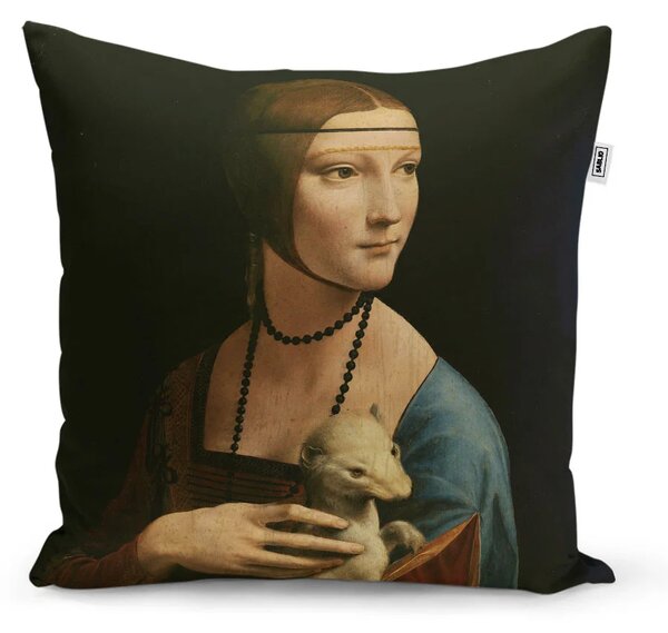 Sablio Polštář Dáma s hranostajem - Leonardo da Vinci - 40x40 cm