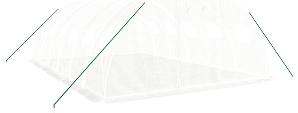 Skleník s ocelovým rámem bílý 24 m² 6 x 4 x 2 m