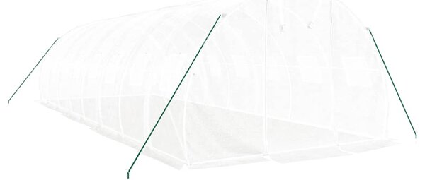 Skleník s ocelovým rámem bílý 24 m² 8 x 3 x 2 m