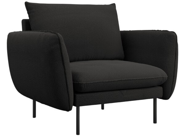 -25 % Dny MOMENTI– Cosmopolitan Design Černé bouclé křeslo Vienna